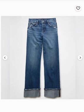 American Eagle Outfitters High-Waisted Stovepipe Cuffed Jean